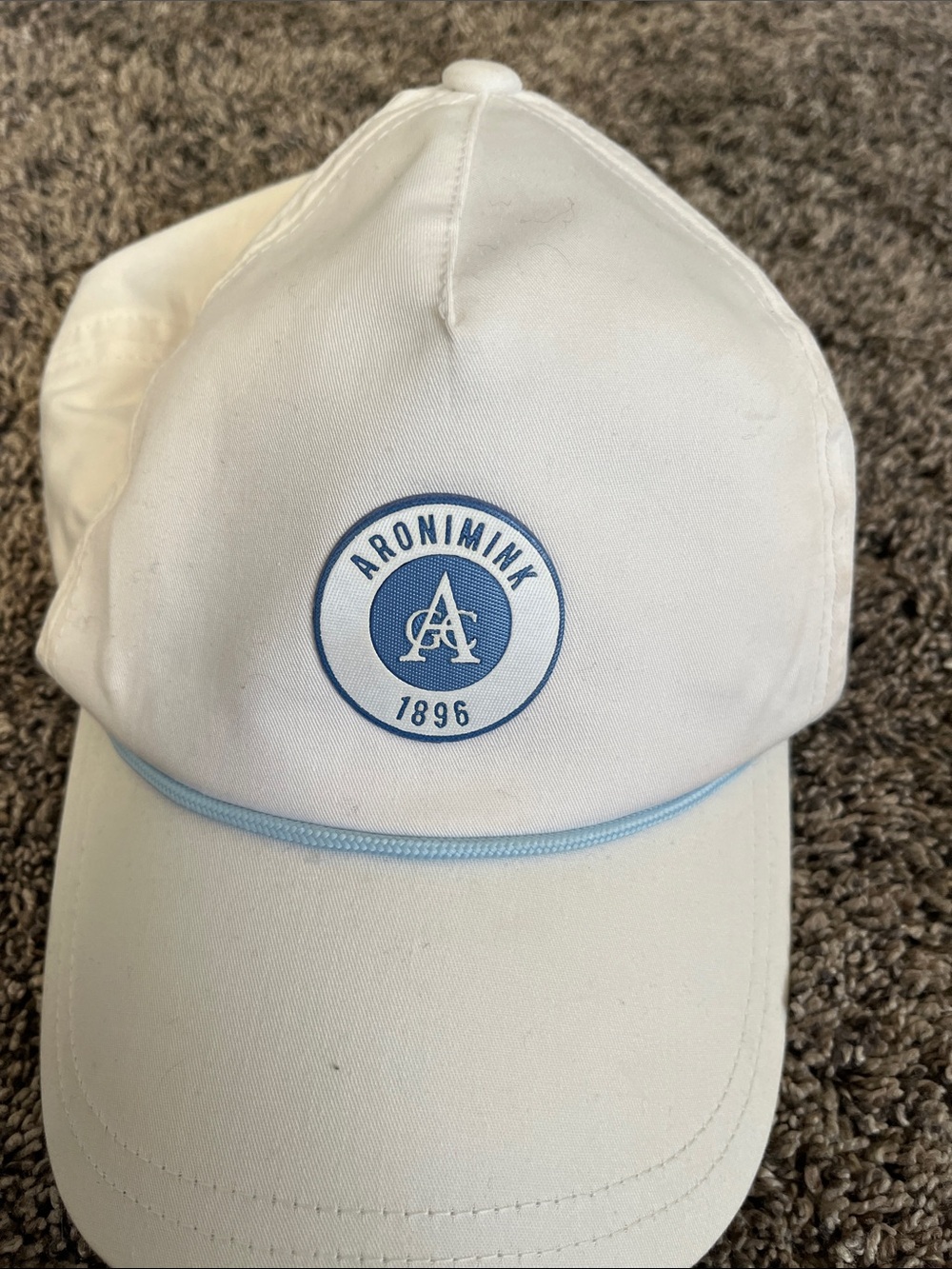 Aronimink 1896 White Baseball Cap with Light Blue Trim. Like new! - Picture 2 of 6